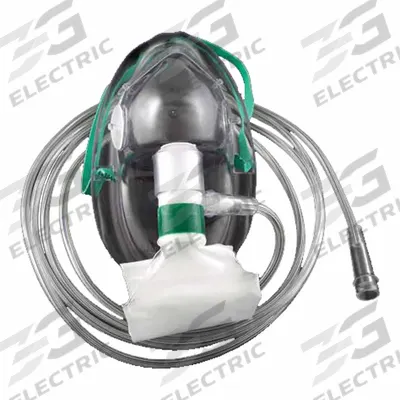 FIRST VOICE Non-Rebreather and Oxygen Mask: Plastic/Rubber, 60% Oxygen Concentration - Non-Rebreather Masks