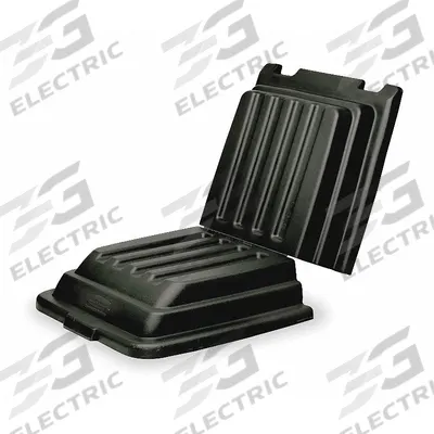 RUBBERMAID COMMERCIAL PRODUCTS Hinged Truck Lid: 52 in L 27 7/8 in W 9 in H, Fits 13.6 cu ft - Hinged Lids for Tilt & Cube Trucks