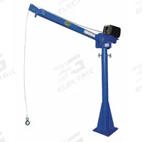 VESTIL Davit Crane: Steel, Electric, 2,000 lb Max. Load Capacity, 4.3 ft to 7.3 ft, Pedestal (MPN WTJ-20-4-AC). Key specifications — Material: Steel; Brand: VESTIL; Included Base Type: Pedestal; Body Material: Steel.