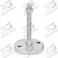 JW WINCO Male-End Leveling Mount: Swiveling Stud, 1/2"-13 Thread Size, 3.15 in, 3,822 lbf Capacity (MPN 23-80-1/2X13-150-D0-SK). Key specifications — Base Shape: Round; Load Capacity: 3,822 lbf; Mounting Holes: Mounting Holes Included; Includes: Nut; Hex Size: 11/16 in.