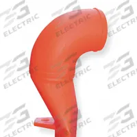 AIR SYSTEMS INTERNATIONAL Conductive Elbow: 14 in Lg, 8 in Outlet Dia, Orange, Polyethylene (MPN SV-90). Key specifications — Material: Polyethylene; Standards: NFPA; Color: Orange; Accessory Type: 90 Degree Elbow; For Use With: 8 in SV-189 Saddle Vent; Conductive Material Construction: No; Brand: AIR SYSTEMS INTERNATIONAL.