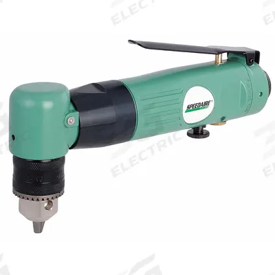 SPEEDAIRE Air-Powered Drill: 3/8 in Chuck, 1,500 RPM, 0.5 hp, Keyed - Right-Angle Air-Powered Drills