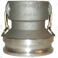 Cam and Groove Adapter: 75 psi Max. Working Pressure @ 70 F, 7 1/16 in Overall Lg, Nitrile (MPN 4050-DA-AL). Key specifications — Fitting Type: Female Coupler x Male Adapter; Gasket Material: Nitrile; Brand: DIXON VALVE & COUPLING.