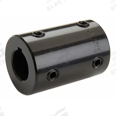 RULAND MANUFACTURING Rigid Shaft Coupling: 20 mm Bore Dia 1, 20 mm Bore Dia 2, Round Keyed - Set Screw Rigid Shaft Couplings