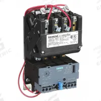 SIEMENS NEMA Magnetic Motor Starter: Non-Reversing, 3 Poles, NEMA Size 1, 27 A (MPN 14DUA32AA). Key specifications — Brand: SIEMENS; Auxiliary Contact Form: 1NO; Coil Voltage: 110-120/220-240V AC; Phase: Three; Terminal Connection Type: Screw Terminals; Auxiliary Contacts Included: 1NO; Signaling Features: Pilot Light; Thermal Units Required: None (Not Applicable to Electronic Overloads).