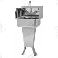 SANI-LAV Hand Sink: 41 1/2 in Overall Ht, 17 in Bowl Lg, 7 in Bowl Dp, 2 gpm Flow Rate, 18 ga (MPN 503FL). Key specifications — Includes Side Splash: Side Splash Included; Brand: SANI-LAV.