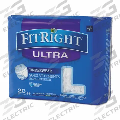 MEDLINE Incontinence Underwear: Regular, Sensisoft Fabric, White, 34 Max Pant Size - Incontinence Pants