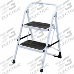APPROVED VENDOR Step Stool: 2 Steps, 2.3 ft Overall Ht, 225 lb Load Cap, Steel, 18.3 in Standing Ht (MPN 803CJ6). Key specifications — Brand: APPROVED VENDOR; Color: White.
