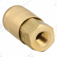PARKER Quick Connect Hose Coupling: 1/4 in Body Size, 1/8 in Hose Fitting Size, 1/8" -27 Thread Size (MPN B13A). Key specifications — Thread Size: 1/8" -27; Brand: PARKER; Hose Fitting Gender: Female; Coupling Locking Type: Sleeve.