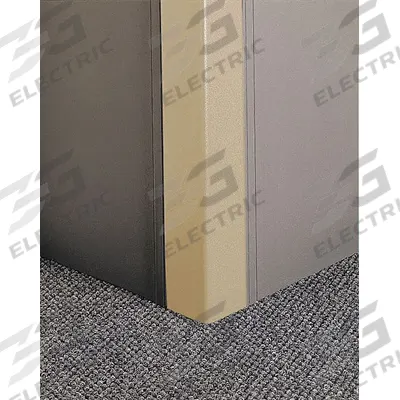 PAWLING Corner Guard: Corner Guard System, PETG, Tan, 3 in Leg Wd - Fire-Rated Flush-Mount PETG Clip-On Corner Guards