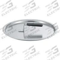 VOLLRATH Flat Cover: 12 in Top Dia, Stainless Steel, Silver, Stainless Steel, NSF Certified, Natural (MPN 69412). Key specifications — Brand: VOLLRATH; Handle Color: Black; NSF Certified: Yes; Product Type: Flat Cover; Body Color: Silver; Handle Material: Stainless Steel; Body Material: Stainless Steel; Handle Type: Welded.