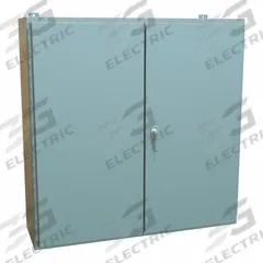 HAMMOND Electrical Enclosure: Steel, 42 in x 42 in x 12 in, NEMA 12, w/Panel, Solid Cover, Hinged (MPN 1422VV12). Key specifications — Brand: HAMMOND; Closure Method: Handle; Knockouts: Not Included.