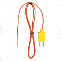 FLUKE Bead Wire Temperature Probe: -40°F to 500°F /-40°C to 260°C, ±1.1°C/±2°F, Type K, Rounded Tip (MPN Fluke-80PK-1). Key specifications — Brand: FLUKE; Cable Material: Teflon (PTFE); Cable Length: 3 ft 4 in; Accuracy: ±2 °F; Maximum Wire Gauge: 24 AWG.