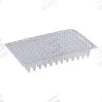 QORPAK PCR Well Plate: Sterile, 96 Wells, 0.2 mL, RNase/DNase Free, Square, Polypropylene (MPN 341364). Key specifications — Brand: QORPAK; Body Color: Natural; RNase/DNase Free: Yes; Well Shape: Square; Material: Polypropylene.