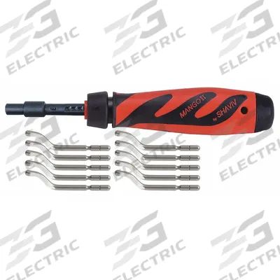 SHAVIV Deburring Tool Set: E100S Blade - Adjustable-Length Hand Deburring Tools