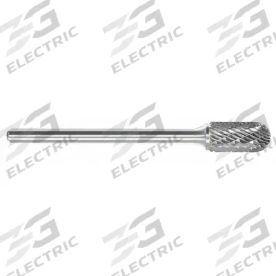 APPROVED VENDOR Carbide Bur: Ball-Nosed Cylinder, SC-3L6, Double Cut, 3/8" x 3/4" Head - Double-Cut Ball-Nosed Cylinder Burs