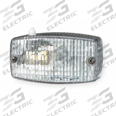 GROTE Dome Light: Rectangular, 12V DC, Incandescent, Clear, 2 1/2 in Overall Ht - Rectangular Dome Lights