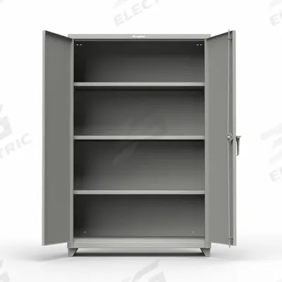 STRONG HOLD Storage Cabinet: 48 in x 24 in x 72 in, Swing Handle & Padlock Hasp - Industrial Shelf Cabinets