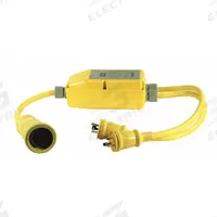 HUBBELL WIRING DEVICE-KELLEMS Marine Adapter: 4 1/2 ft Lg, 10 AWG, L5-30P Plug, Yellow, 120/240V AC (MPN YQ230). Key specifications — Temperature Rating: -40° to 75°F; NEMA Plug Configuration: L5-30P; Brand: HUBBELL WIRING DEVICE-KELLEMS.