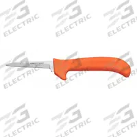 DEXTER RUSSELL Boning Knife: Honed, 8 1/4 in Overall Lg, Steel Blade, Sanitary Polypropylene Handle (MPN 11193). Key specifications — Sub-brand: Ergonomic Poultry; Brand: DEXTER RUSSELL; Blade Material: Steel; Blade Type: Honed; Handle Color: Orange; Handle Material: Sanitary Polypropylene; Knife Type: Boning Knife; NSF Certified: Yes.