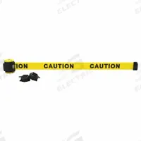 BANNER STAKES Magnetic Wall Mount Barrier: Magnet, 15 ft Belt Lg, Caution Messaging, Yellow, Caution (MPN MH1501). Key specifications — attr981520: Black; attr981527: Black; attr193646: BANNER STAKES; attr981511: Yellow.