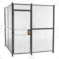 WIRECRAFTERS Woven Partition Cage: 8 ft W x 10 ft D 10 ft H, Gray, 4 Sides, Enamel (MPN 810104). Key specifications — attr1283235: Yes; attr1283272: WIRECRAFTERS; attr1283267: Woven; attr1283268: Complete Wire Security Cages; attr1283246: Keyed Different Cylinder; attr1283240: In; attr1283243: Yes; attr1283245: Hinged.