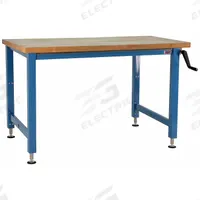 BENCHPRO Workbench: Adj Ht, Butcher Block, 96 in x 30 in, 1,000 lb Overall Load Capacity, Blue (MPN AMW3096). Key specifications — Brand: BENCHPRO.