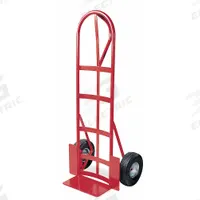 DAYTON General Purpose Hand Truck: 500 lb, Single-Loop Handle, Red, Steel, Pneumatic, 10 in Wheel (MPN 3W089). Key specifications — Brand: DAYTON; Color: Red.