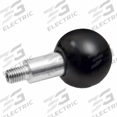 JW WINCO Revolving Ball Knobs: Ball, Plastic w/ Steel Thread, M6 Thread, 11 mm Thread Lg - Revolving Ball Knobs with Threaded Stud
