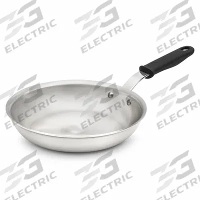 VOLLRATH Fry Pan: Non-Stick, 10 in Top Dia, Aluminum, Silver, Silicone, NSF Certified - Uncoated Frying Pans