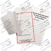 GHS SAFETY Tag: Synthetic, Rectangle, 6 in Ht, 3 in Wd, Indoor/Outdoor, English, 25 Tags, 25 PK (MPN GHS1043). Key specifications — Tag Material: Synthetic.