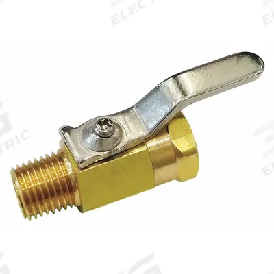 APPROVED VENDOR Manual Two-Way Ball Valve: 1/8 in, Brass, Straight, MNPT x FNPT - Mini Brass Ball Valves