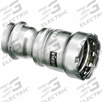 VIEGA MEGAPRESS Crimp Coupling Fitting: 1 in Pipe x 1 in Pipe Size, Press-fit x Press-fit - Stainless Steel Press Fittings