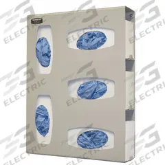 BOWMAN DISPENSERS Glove Dispenser: ABS, 15 3/4 in Overall Wd, 20 1/4 in Overall Ht, 4 in Overall Dp (MPN GL500-0212). Key specifications — Dispenser Layout: (5) Boxes; Fill Direction: Right Load; Material: ABS; Brand: BOWMAN DISPENSERS; Color: Beige.