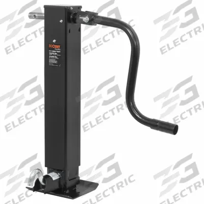 CURT Trailer Jack: Direct-Weld Square Jack, 12,000 lb Static Load Capacity, Sidewind - Trailer Jacks without Wheels