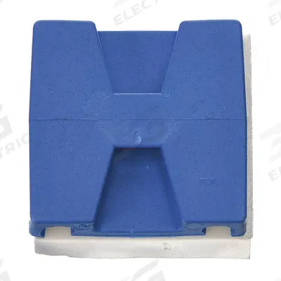 TY-RAP Metal Detectable Cable Tie Mount: 0.19 in Slot Wd, 0.21 in Slot Ht, Blue - Metal-Detectable Cable Tie Mounts