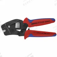 KNIPEX Crimper: Insulated Single Ferrules/Non-Insulated Single Ferrules, Square Crimp, 28 AWG, 6 AWG (MPN 97 53 09). Key specifications — attr513948: Square Crimp; attr513949: Insulated Single Ferrules; attr510596: KNIPEX.