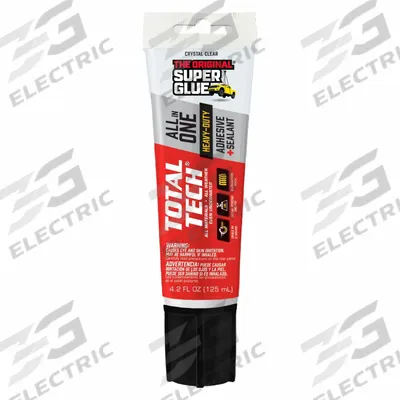 SUPER GLUE Construction Adhesive: Total Tech, 4.2 fl oz, Tube, Clear - General Purpose Construction Adhesives