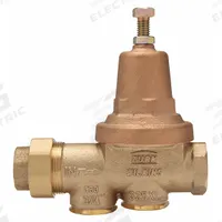WILKINS Water Pressure Reducing Valve: FNPT x FNPT, 3/4 in Pipe Size, Cast Bronze, 25 psi to 75 psi (MPN 34-625XL). Key specifications — Brand: WILKINS; Union Type: Single Union; Low-Lead Compliance: Low-Lead Compliant.