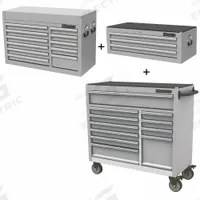 WESTWARD Rolling Cabinet Kit: 25 Drawers, Light Duty, Keyed, Gray / Unfinished (MPN 361LN0). Key specifications — attr1116680: Silver; attr1116684: Ball Bearing; attr1116690: WESTWARD; attr1116659: Keyed; attr1116661: Rolling Tool Cabinet 45-1/4 in W x 18-7/8 in D x 40 in H.