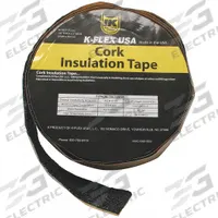 K-FLEX USA Pipe Insulation Tape: Cork, 30 ft Overall Lg, 2 in Overall Wd, 130 mil Thick, Black (MPN 800-TAPE-CRK). Key specifications — Color: Black; Brand: K-FLEX USA.