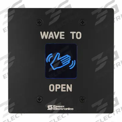 ESSEX Wave-to-Open Touch Plate: 4 1/2 in Ht, 1 1/4 in Dp, 4 1/2 in Wd, Black - Wave-to-Open Exit Devices