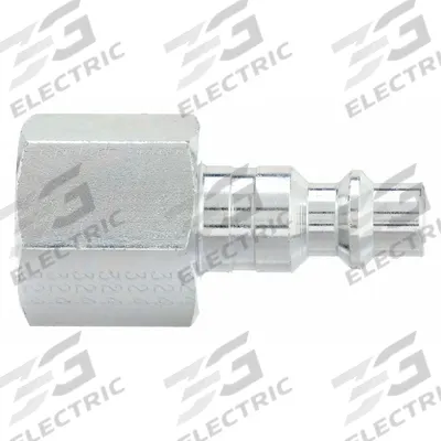 HANSEN Quick Connect Hose Coupling: 1/4 in Body Size, 3/8 in Hose Fitting Size - Industrial Interchange Steel Quick-Connect Air Coupling Plugs