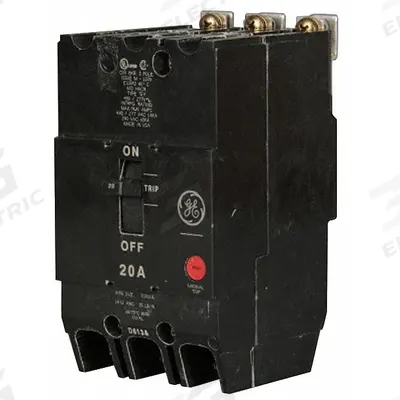 GE Molded Case Circuit Breaker: 90 A Amps, 18kA at 277/480V AC, Fixed, Lug - TEY-Frame GE Molded Case Circuit Breakers