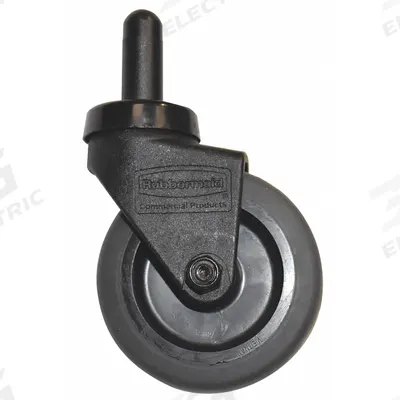 RUBBERMAID COMMERCIAL PRODUCTS Caster, Quiet, 3", Gray - Material Handling Parts