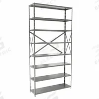 HALLOWELL Metal Shelving: Standalone, Medium-Duty, 48 in x 12 in, 84 in Overall Ht, 8 Shelves (MPN F4713-12HG). Key specifications — Frame Material: Steel; Shelving Material: Steel; Assembled: Unassembled; Color: Gray; Brand: HALLOWELL.