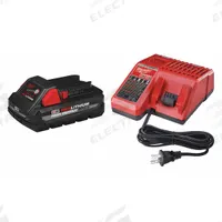 MILWAUKEE Battery and Charger Kit: M18™, 3 Ah, Battery Included, Charger Included, 18V DC (MPN 48-59-1835). Key specifications — attr1278107: Not Oil-Resistant.