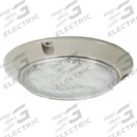 MAXXIMA Dome Light: Round, 12.8V DC, LED, Clear, White, 5 1/2 in Overall Dia, 13/16 in Overall Ht (MPN M84406-C). Key specifications — Lens Color: Clear; Mount Type: Screw; Electrical Connection: Wire Leads; Housing Color: White; Brand: MAXXIMA; Operating Voltage: 12.8V DC; Mount Style: Surface.