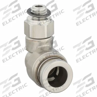 SMC Push-Fit Elbow Fitting: 6 mm OD x 5 mm OD Size, Push-to-Connect x Metric - Stainless Steel Tube Fittings