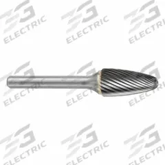SGS PRO Carbide Bur: Ball-Nosed Tree, SF-5, Single Cut, 1/2" x 1" Head, 1/4" Shank (MPN 13375). Key specifications — Trade Number: SF-5; Brand: SGS PRO.